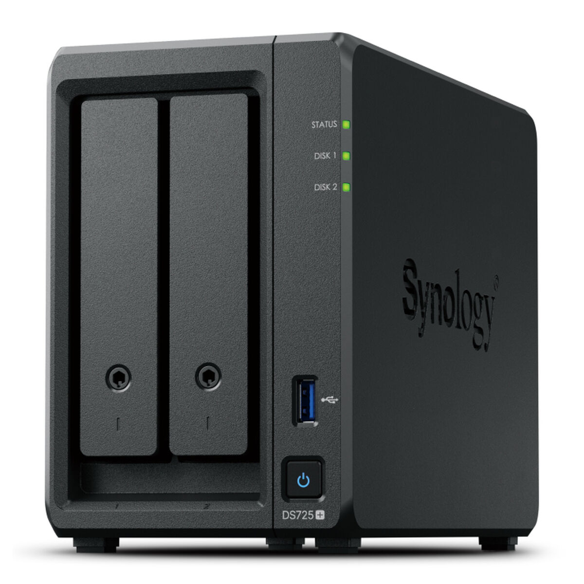 Armazenamanto em Rede NAS Synology DS725+ Preto AMD Ryzen R1600
