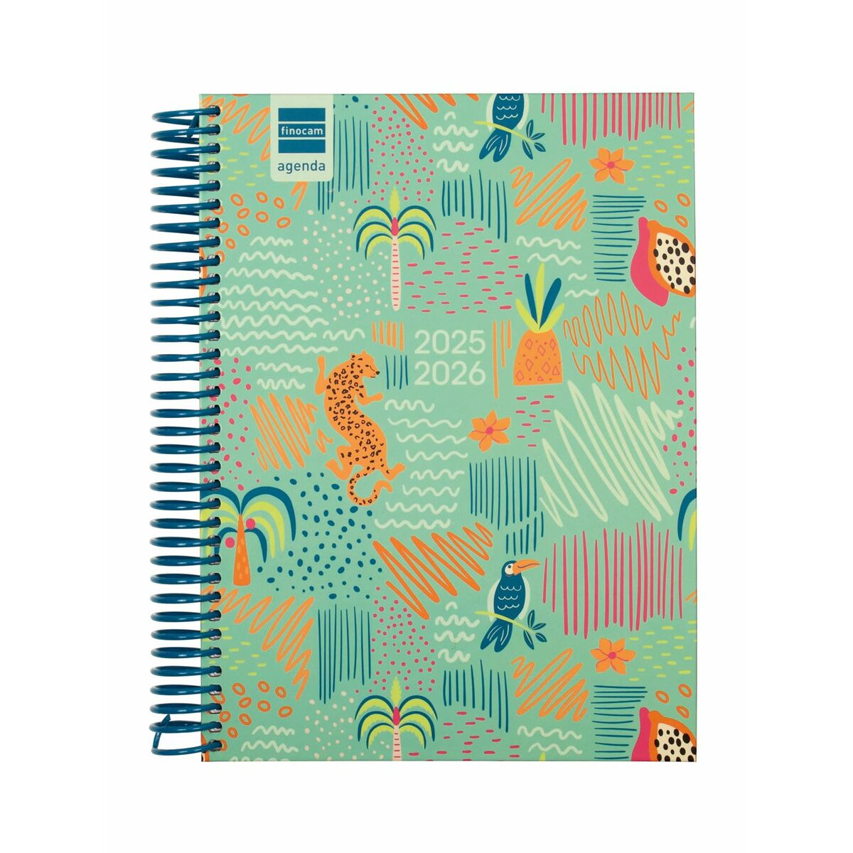 Agenda Finocam DIVA Multicolor Quarto 15,5 x 21,2 cm Selva 2025-2026