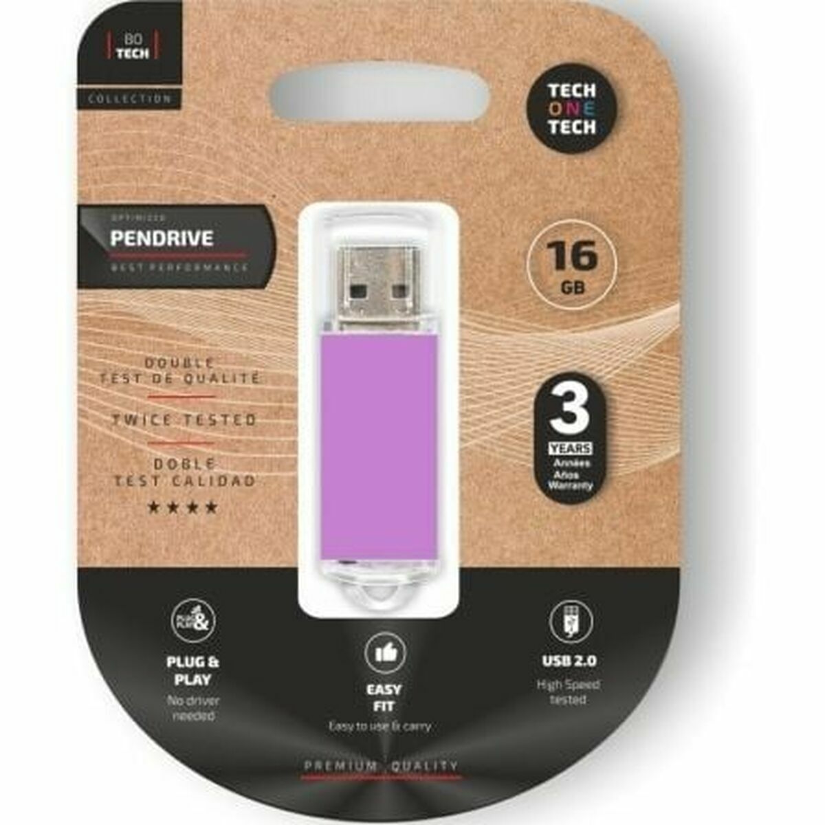 Memória USB Tech One Tech Basic 16 GB Violeta