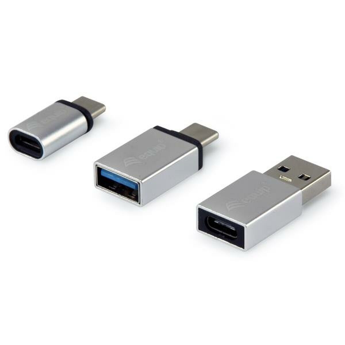 Adaptador USB Equip 133475 Prateado (3 Unidades)