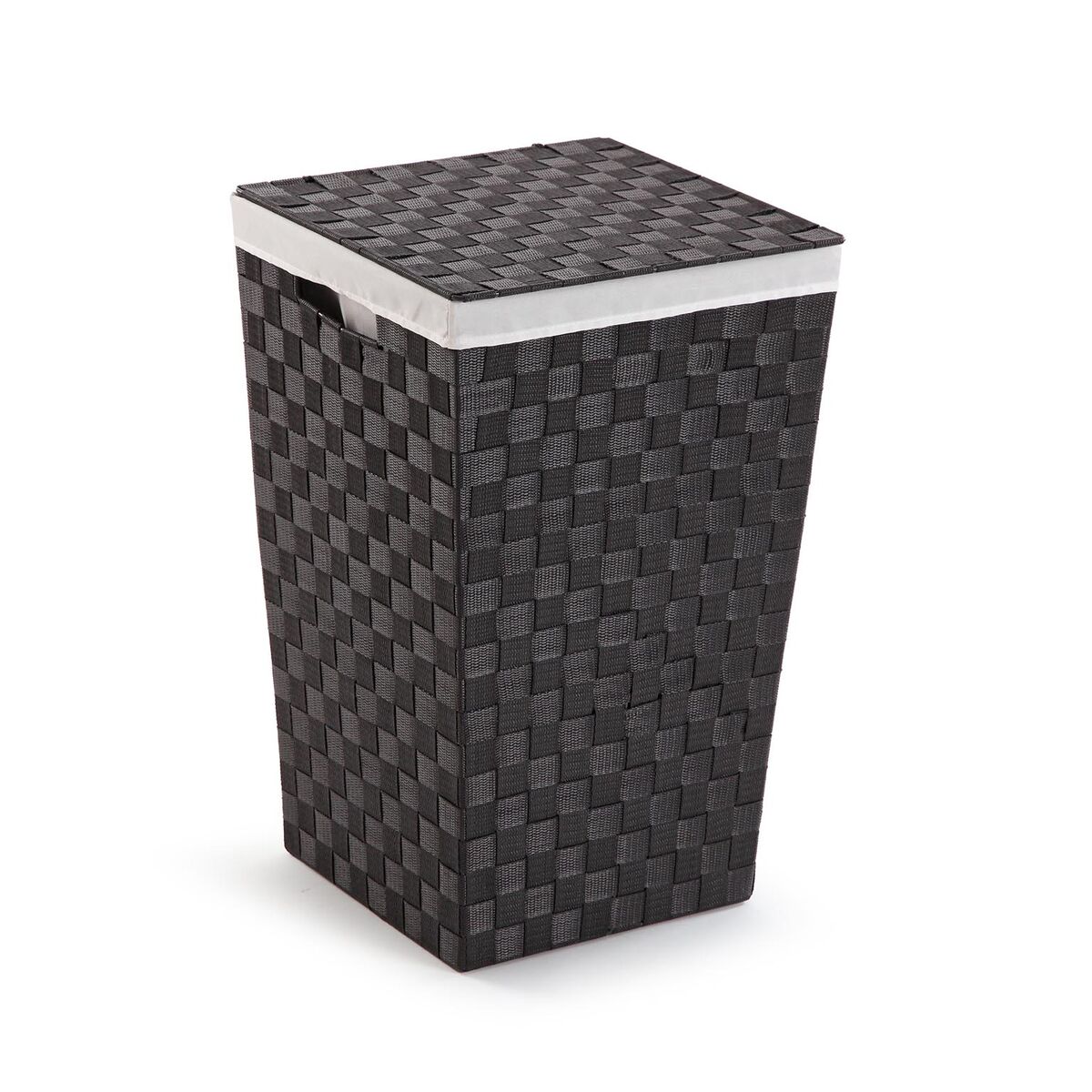 Cesto de Roupa Suja Versa Cinzento Poliéster Metal Polipropileno 33 x 52 x 33 cm