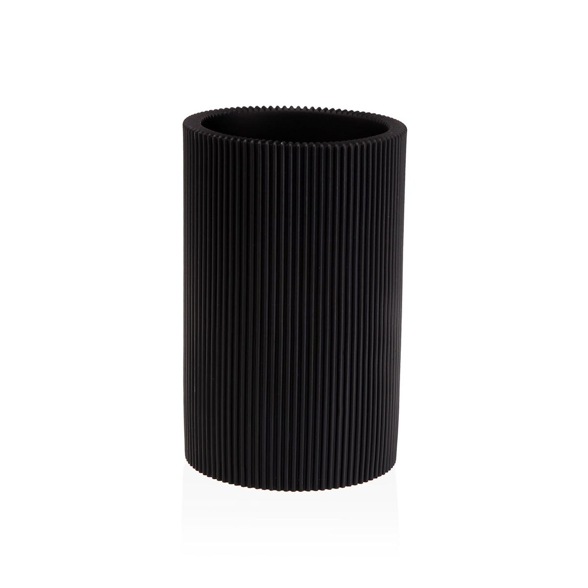 Suporte para a escova de Dentes Versa Preto Resina 7,5 x 11,5 x 7,5 cm