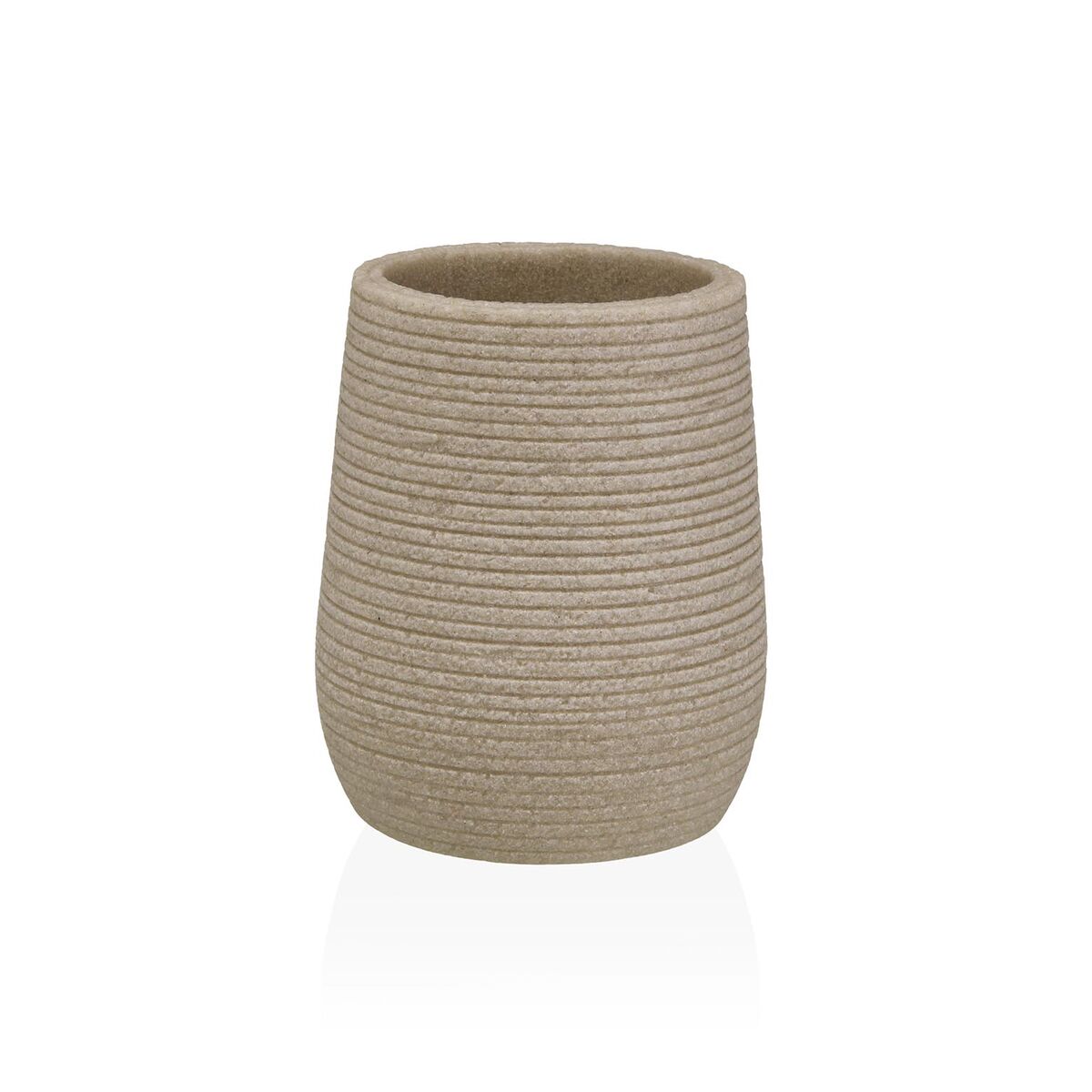 Suporte para a escova de Dentes Versa Bege Resina 8,5 x 10 x 8,5 cm