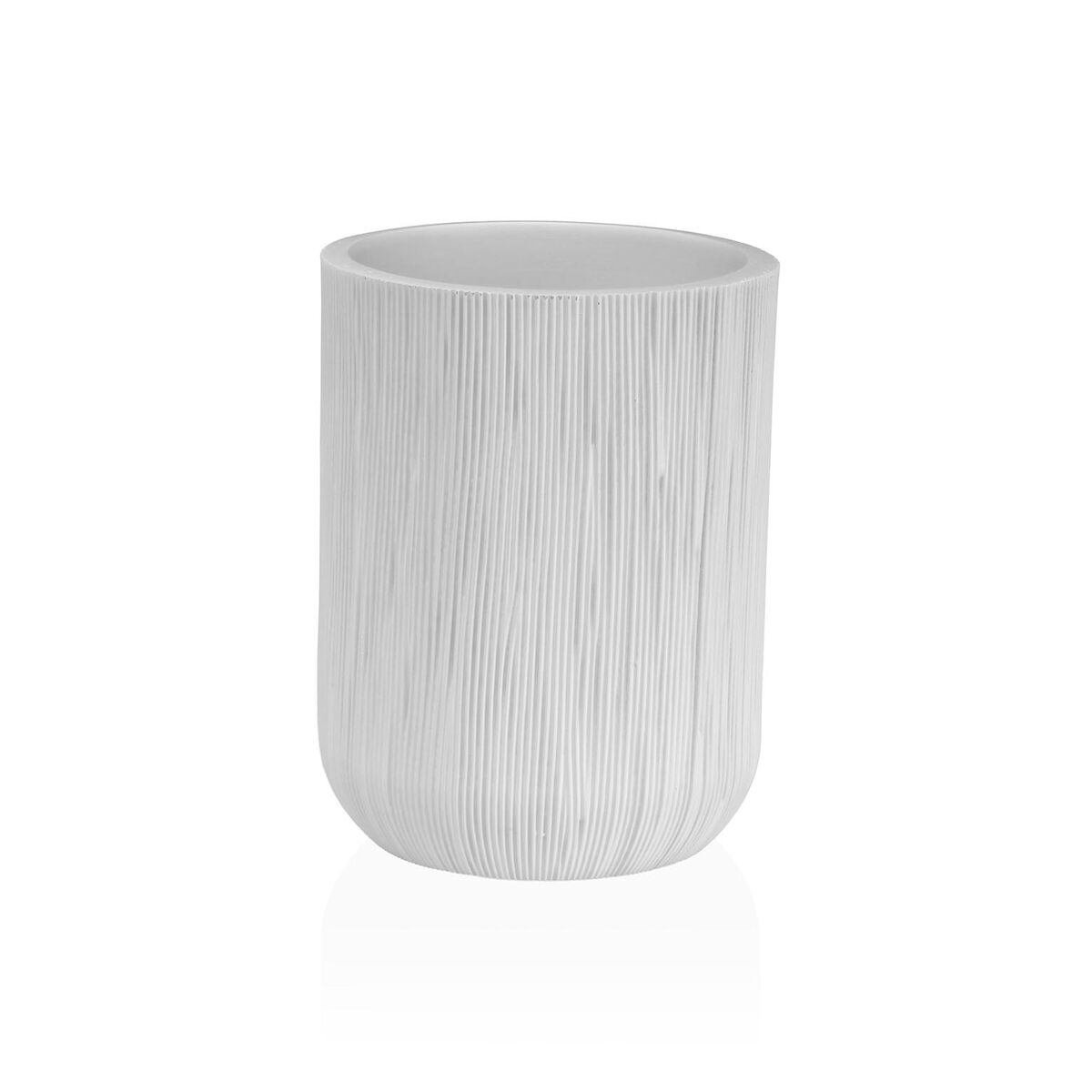 Suporte para a escova de Dentes Versa Branco Resina 8 x 10,5 x 8 cm