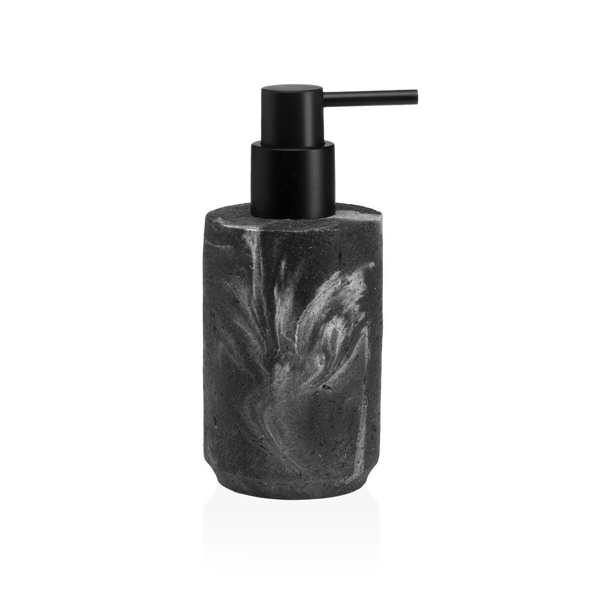 Dispensador de Sabão Versa Baikal Preto Resina 7 x 17,5 x 7 cm