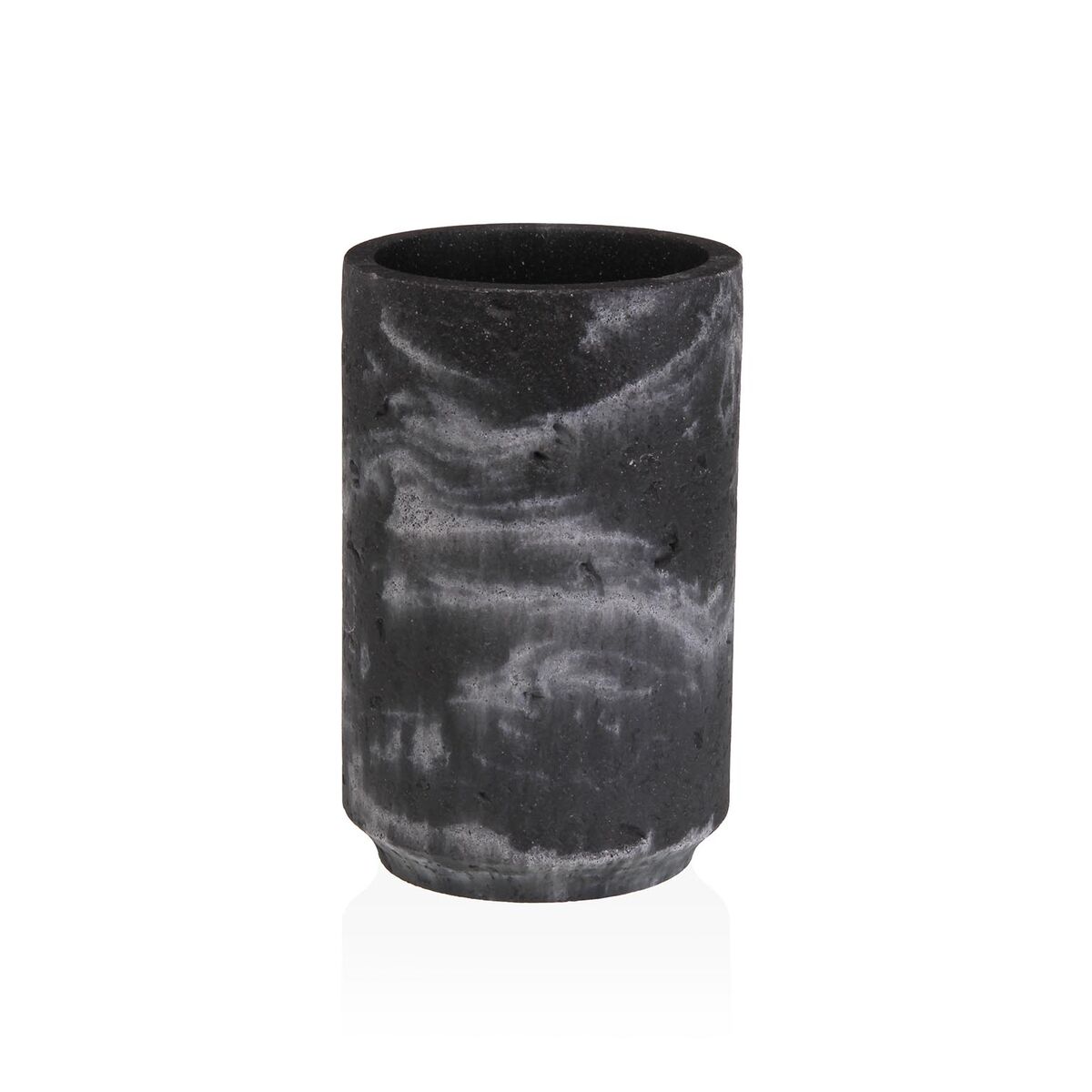 Suporte para a escova de Dentes Versa Preto Resina 6,9 x 10,2 x 6,9 cm