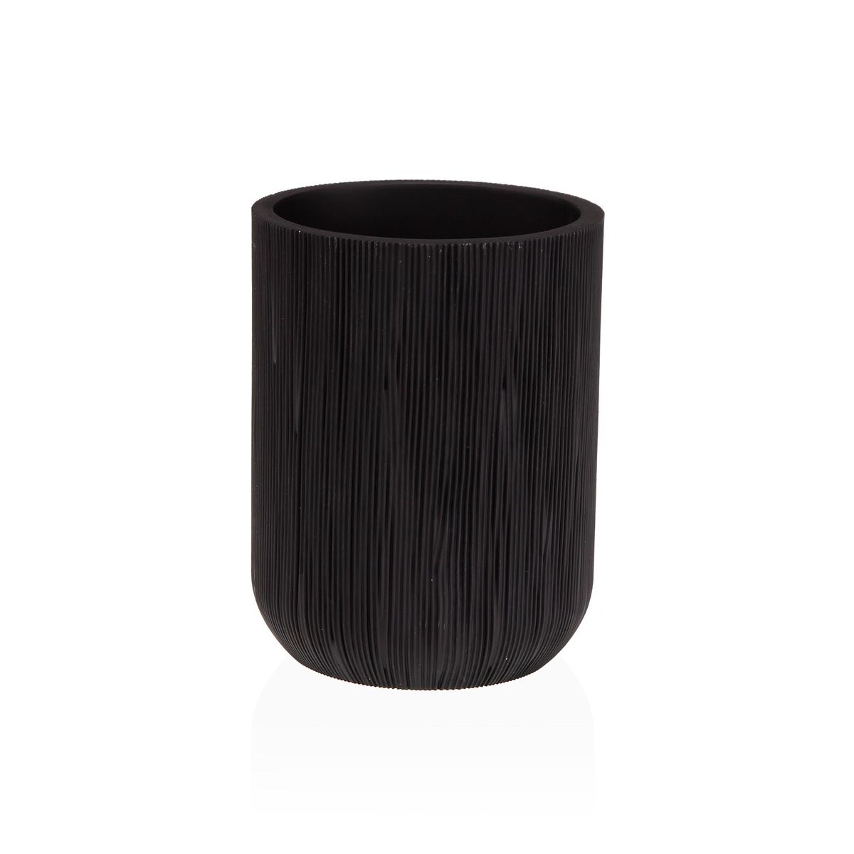 Suporte para a escova de Dentes Versa Preto Resina 8 x 10,5 x 8 cm