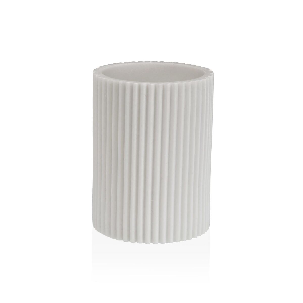 Suporte para a escova de Dentes Versa Branco Resina 6,9 x 10,2 x 6,9 cm
