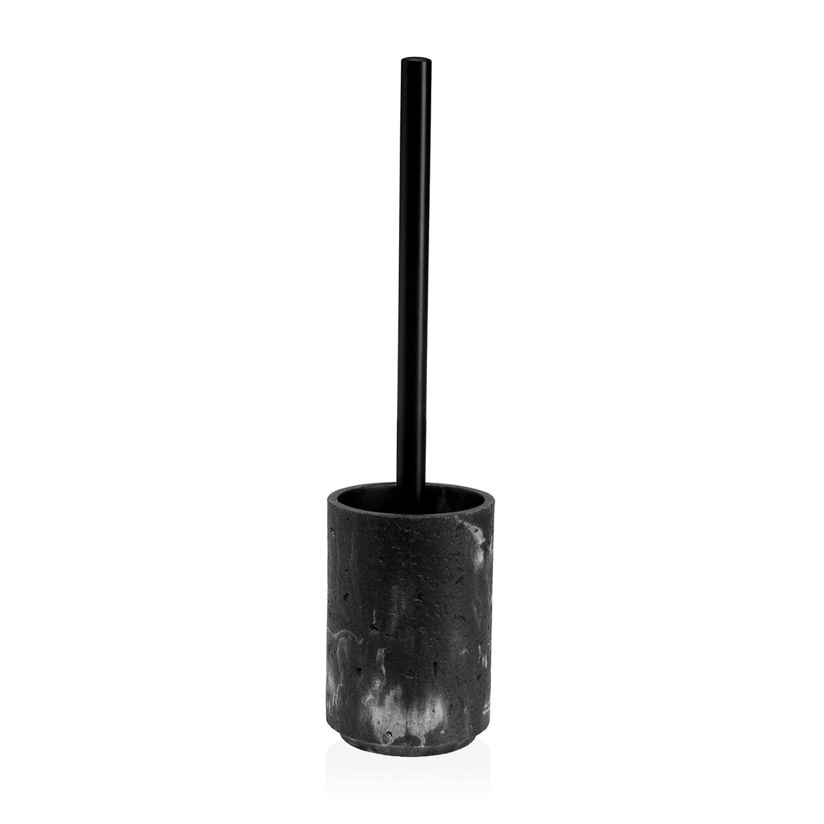 Piaçaba Versa Preto Resina Aço 9,4 x 37 x 9,4 cm