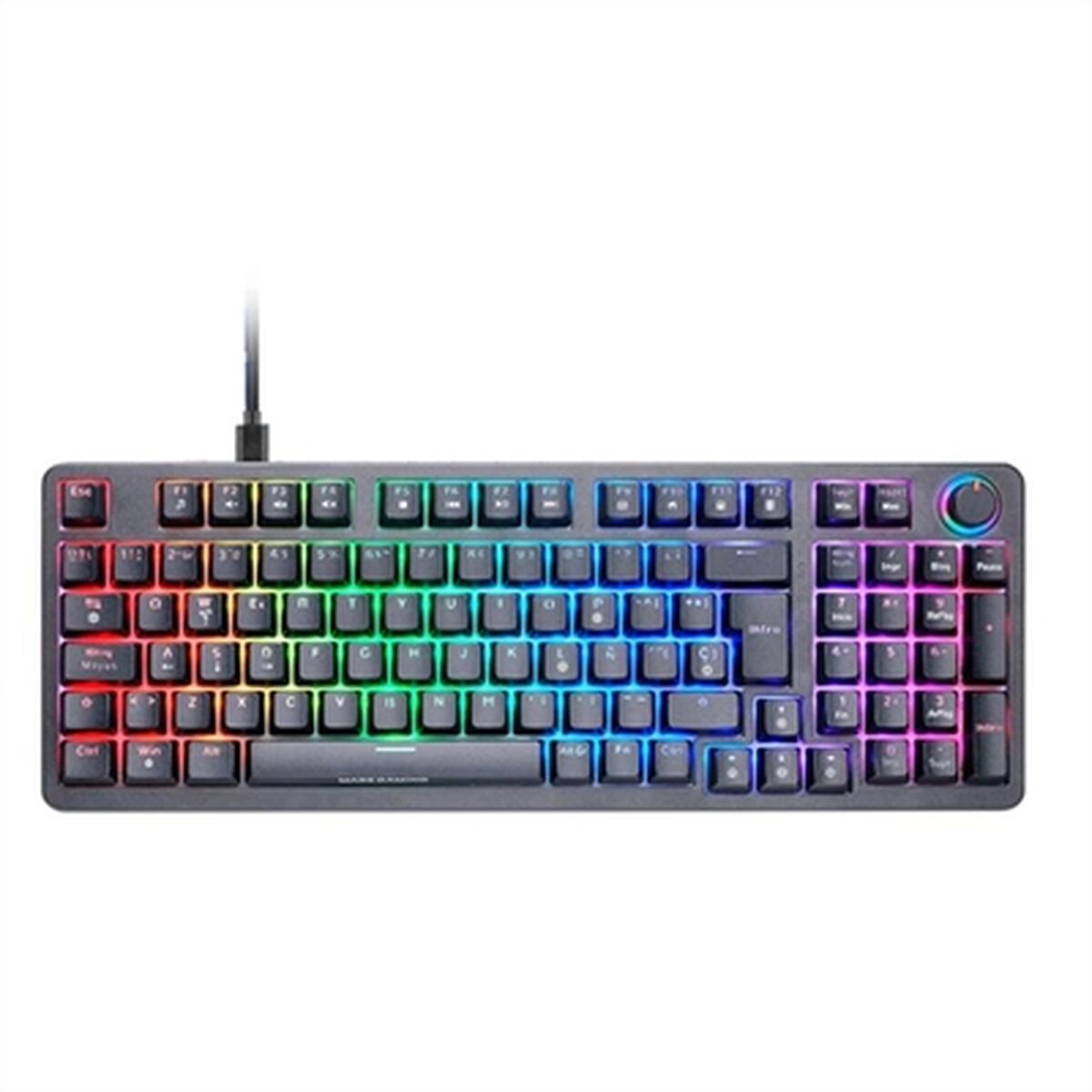 Teclado Gaming Mars Gaming MKPROYES Preto Qwerty espanhol