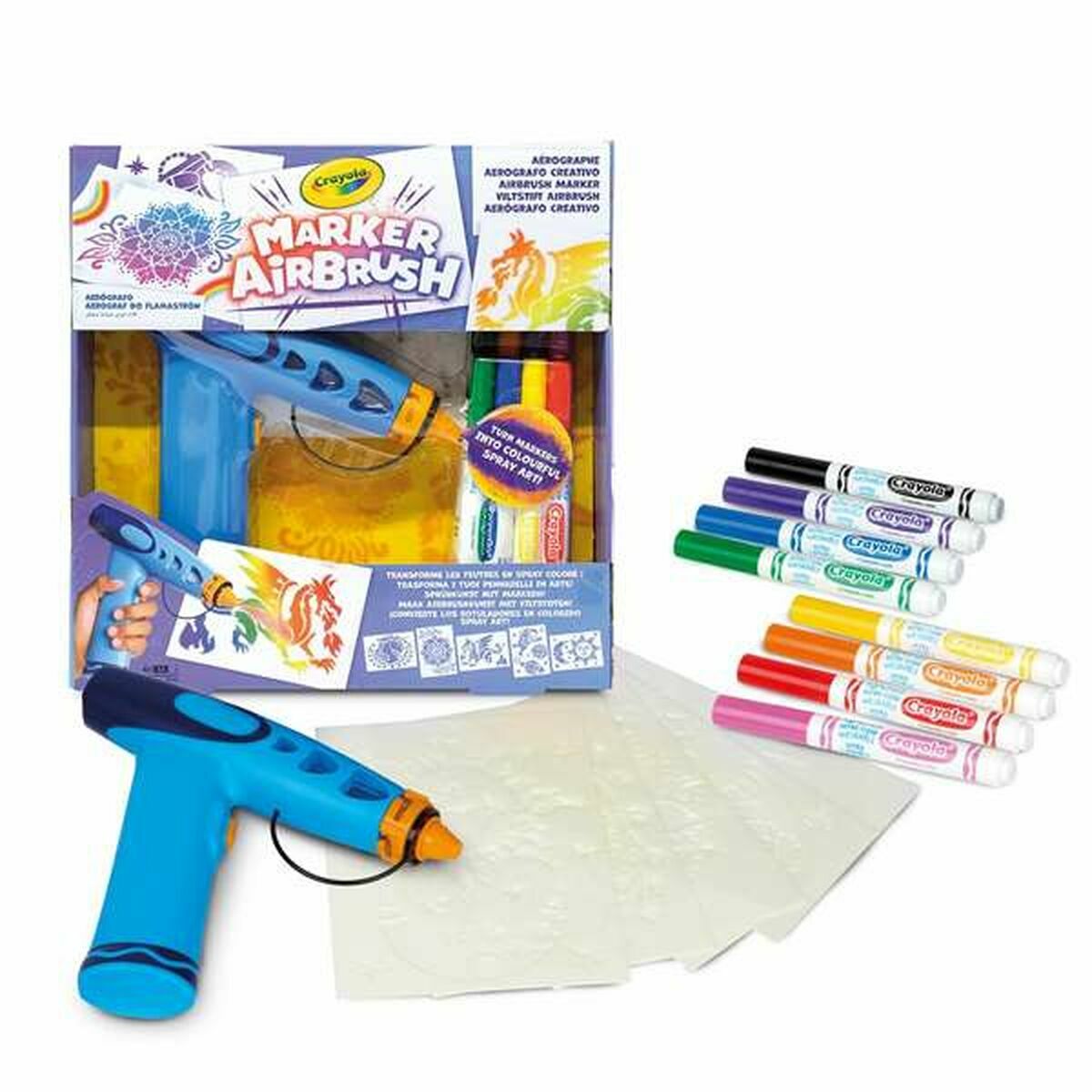 Conjunto de Desenho Crayola Marker Airbrush