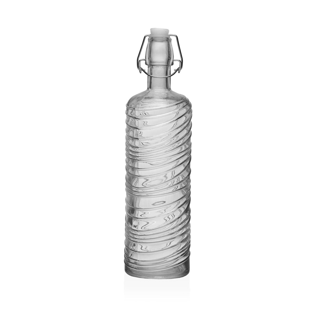 Garrafa de água Versa Transparente Vidro Alumínio 1 L 8,2 X 30,6 X 8,2 CM
