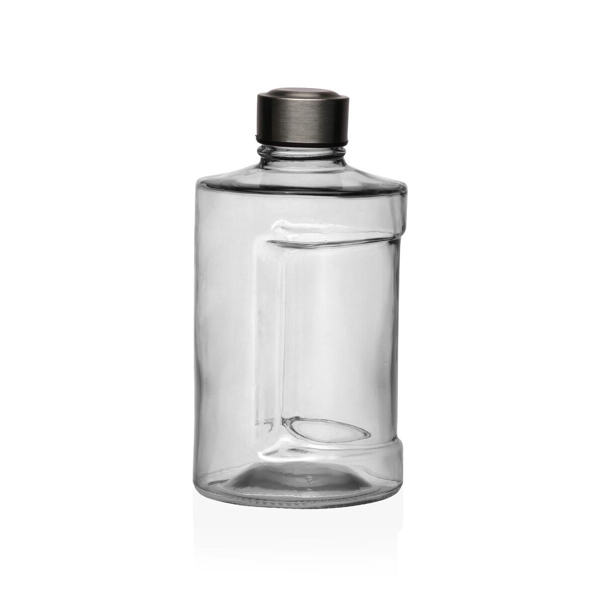 Garrafa de água Versa Transparente Vidro Alumínio 900 ml 10 x 19 x 10 cm