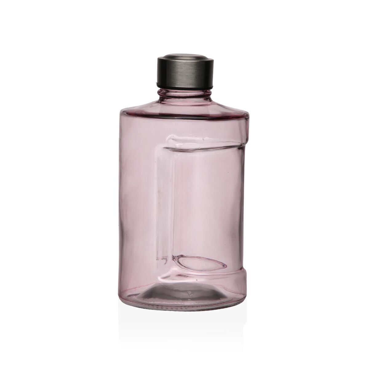 Garrafa de água Versa Cor de Rosa Vidro Alumínio 900 ml 10 x 19 x 10 cm