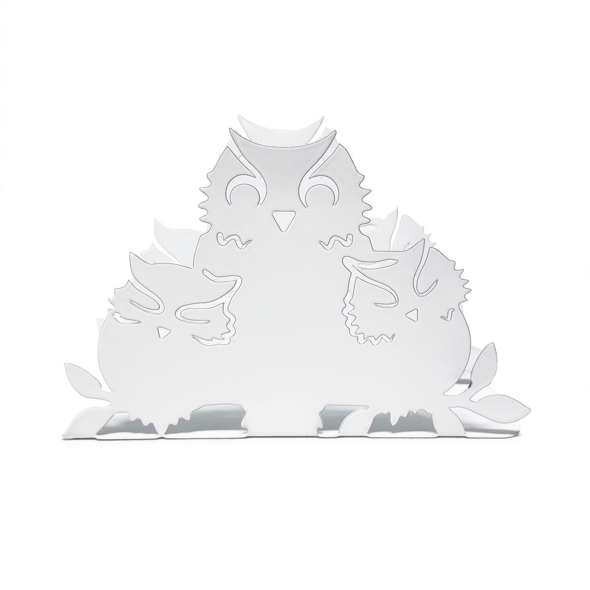 Porta-guardanapos Versa Branco Metal Aço Ferro 4,5 x 10 x 15 cm