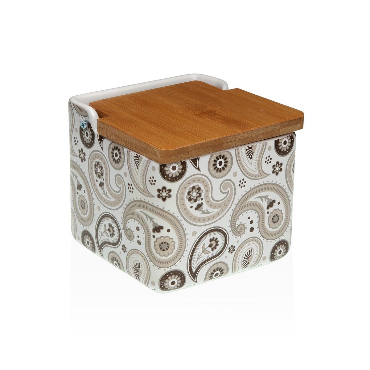 Saleiro com Tampa Versa Glob Cerâmica 12,2 x 11,5 x 12,2 cm