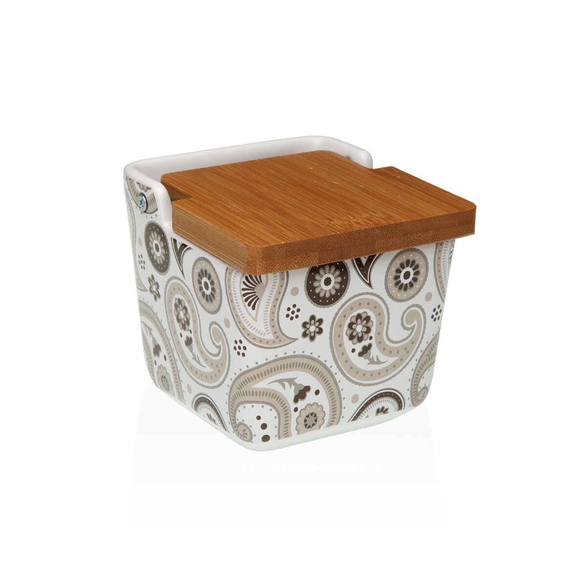 Saleiro com Tampa Versa Glob Cerâmica 8,8 x 8,5 x 8,8 cm