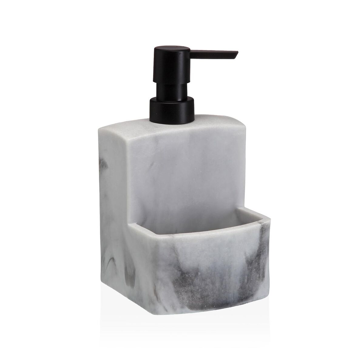 Dispensador de Sabão Versa Branco Resina Cerâmica 10,3 X 18,5 X 10,3 CM