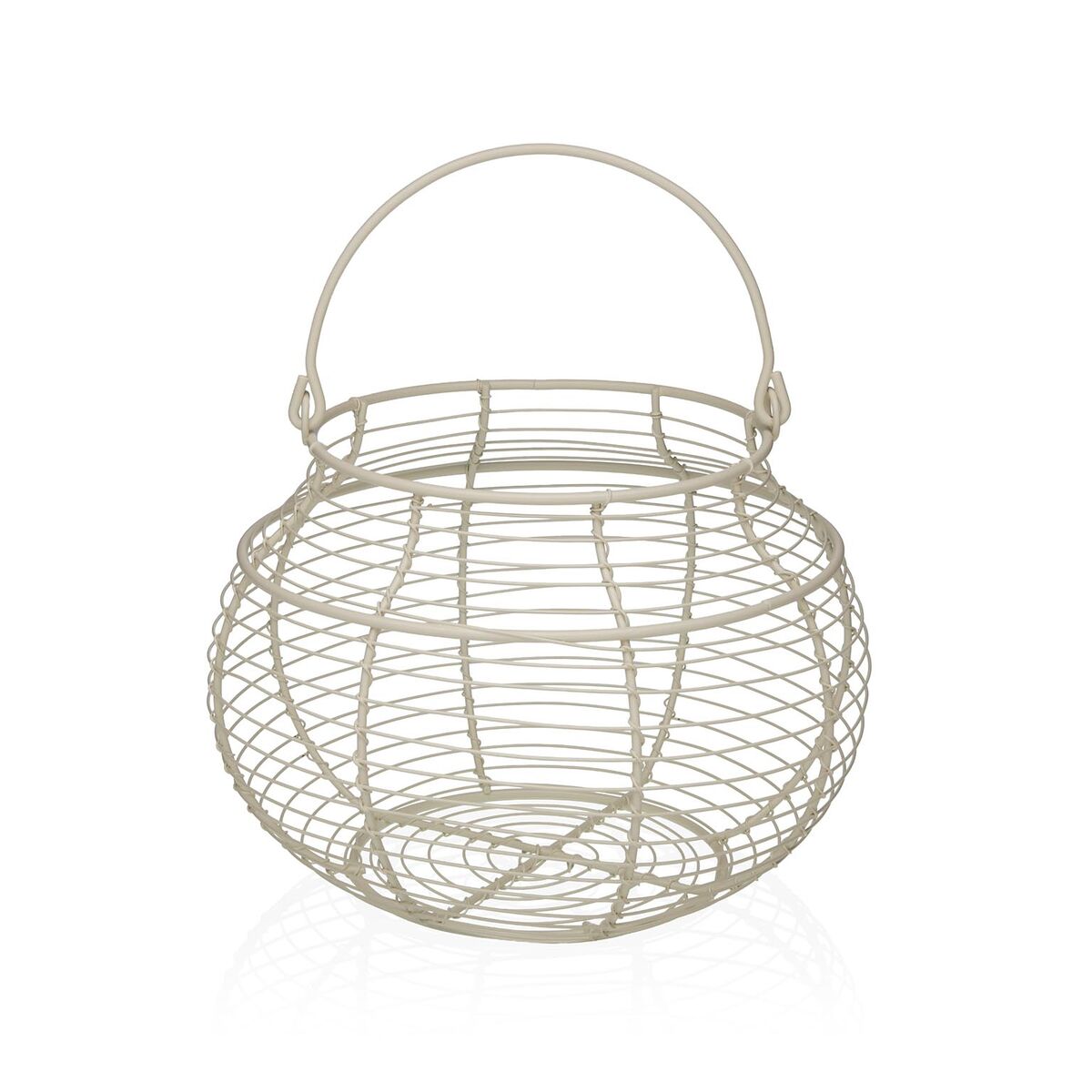 Copo para ovos Versa Branco Metal Aço 23 X 17,5 X 23 CM