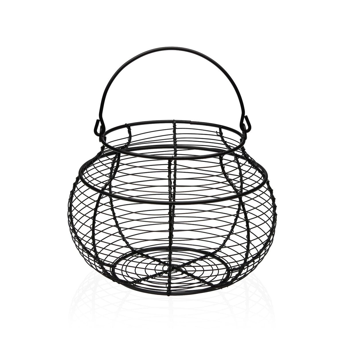 Copo para ovos Versa Preto Metal Aço 23 X 17,5 X 23 CM