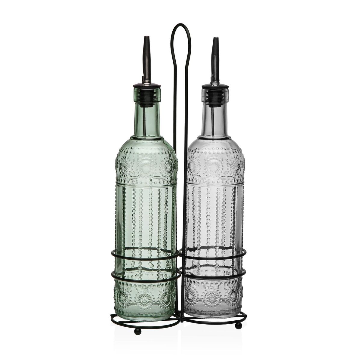 Galheteiro Versa Metal Vidro 500 ml 7,5 X 33,5 X 15,5 CM