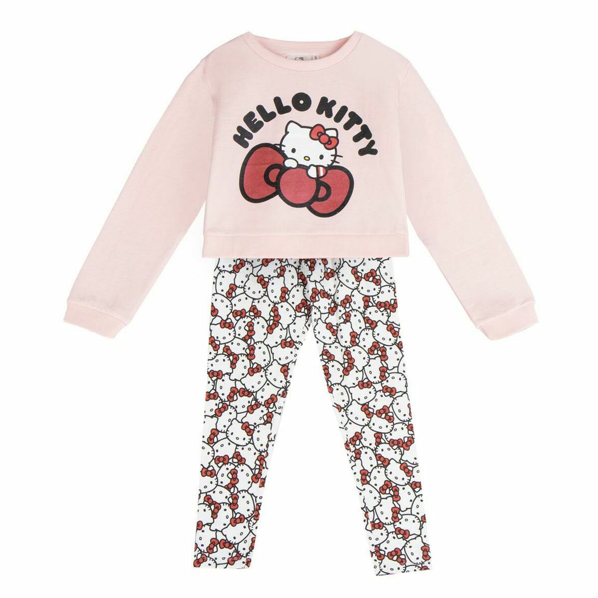 Conjunto de Vestuário Hello Kitty Cor de Rosa