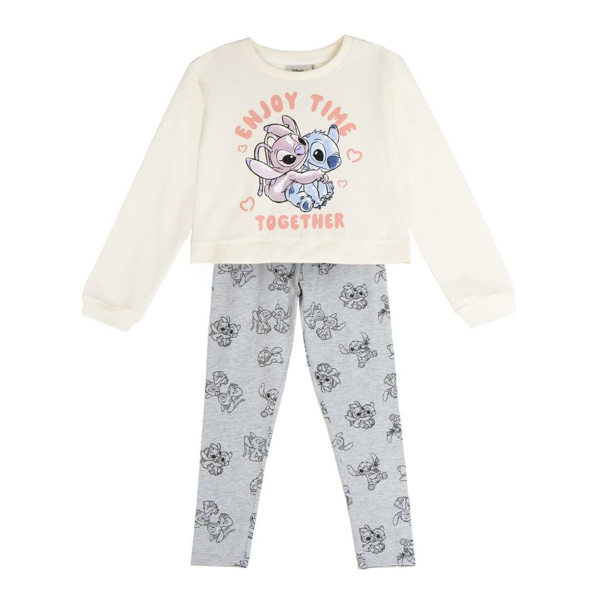 Conjunto de Vestuário Stitch Bege