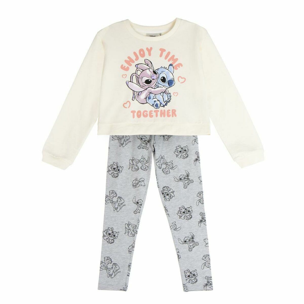 Conjunto de Vestuário Stitch Bege