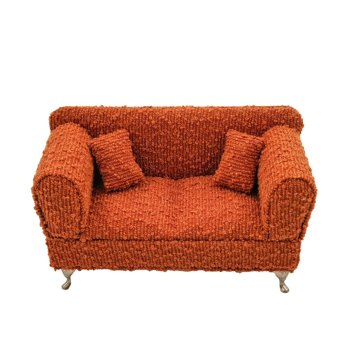 Guarda-Joias Versa Vermelho Poliéster Metal Espelho Madeira MDF 9,5 X 12,5 X 23,5 CM Sofá
