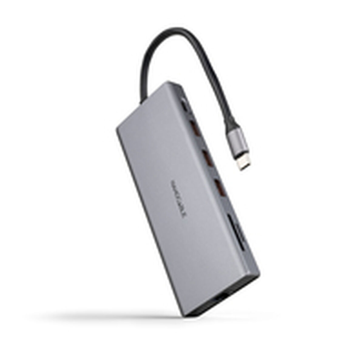 Hub USB NANOCABLE Hub 12en1 Cinzento 18 cm
