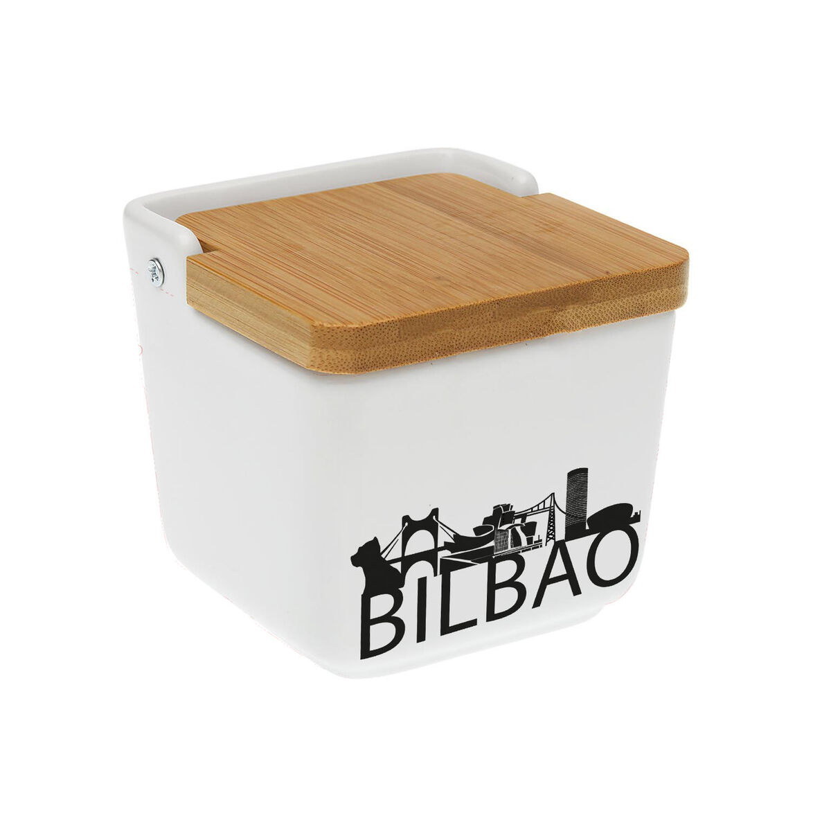 Saleiro e Pimenteiro Versa Bilbao Cerâmica 8,8 x 8,5 x 8,8 cm
