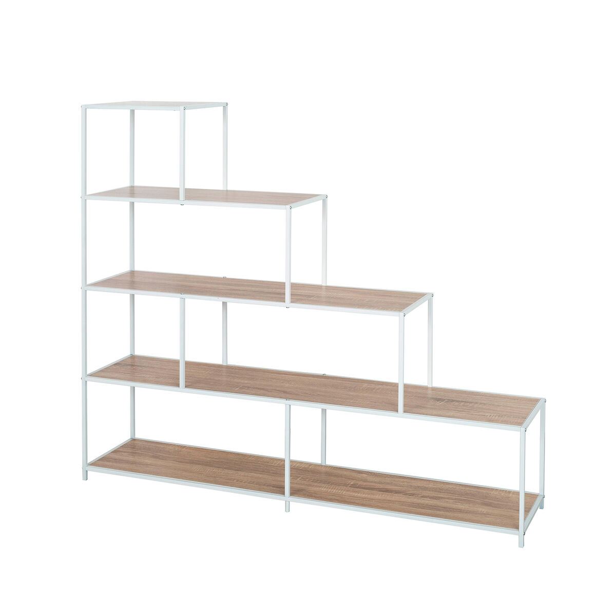 Estantes Versa Branco PVC Metal Madeira MDF 33 x 135 x 150 cm