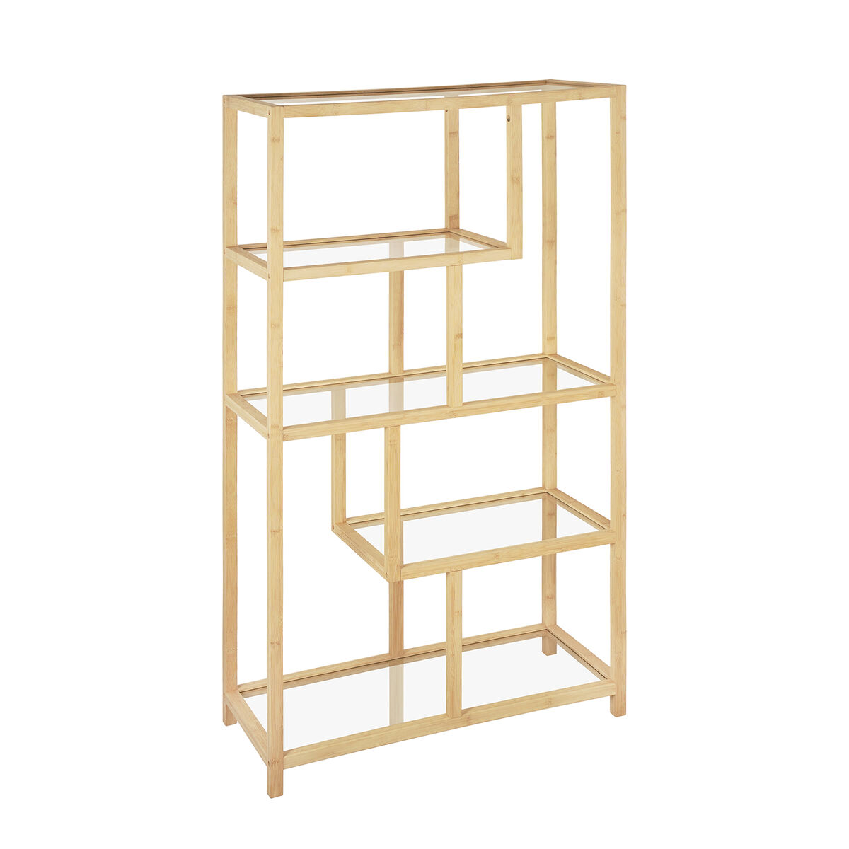 Estantes Versa Bambu Cristal 33,8 X 145,5 X 77 CM