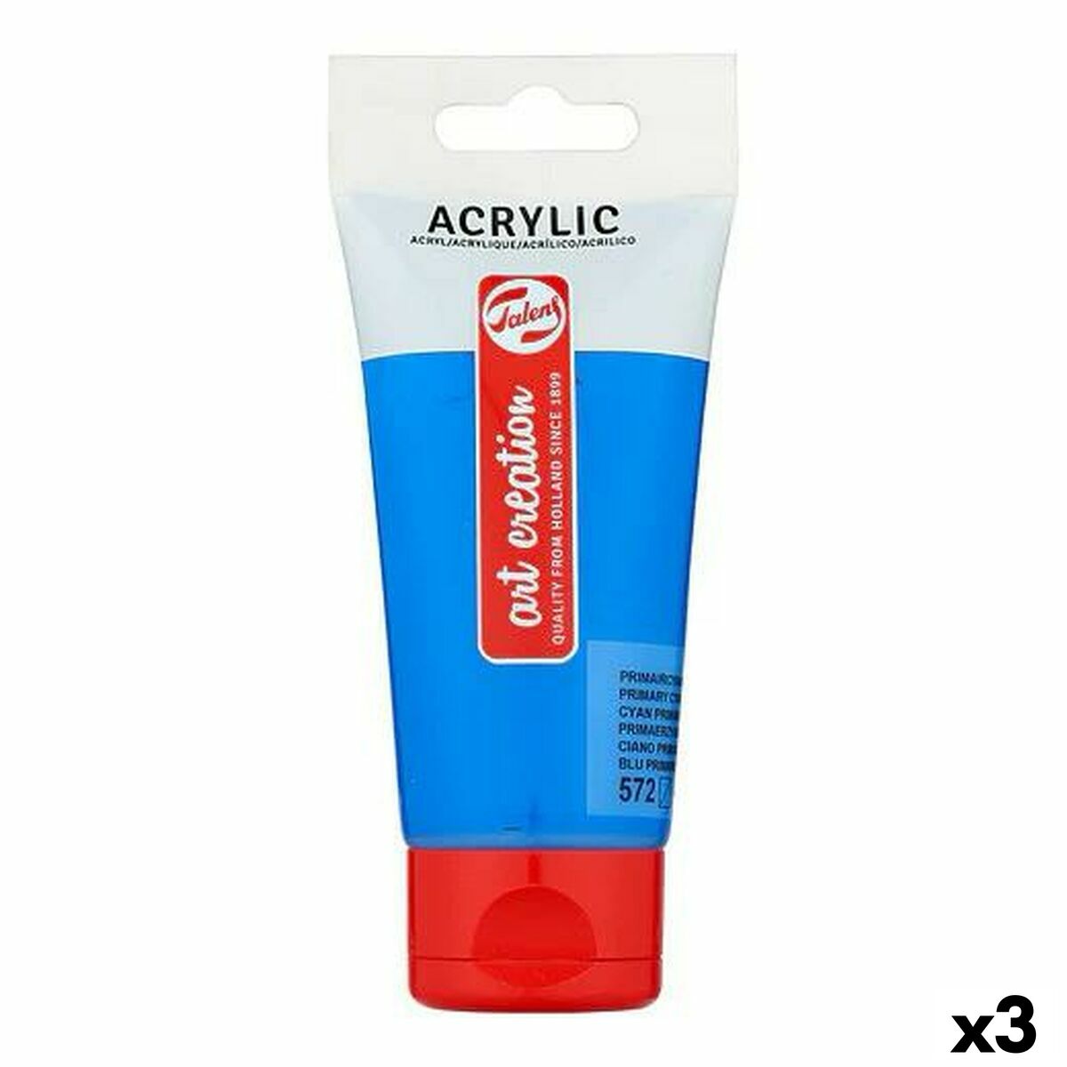 Tinta acrílica Talens Art Creation Ciano 75 ml (3 Unidades)