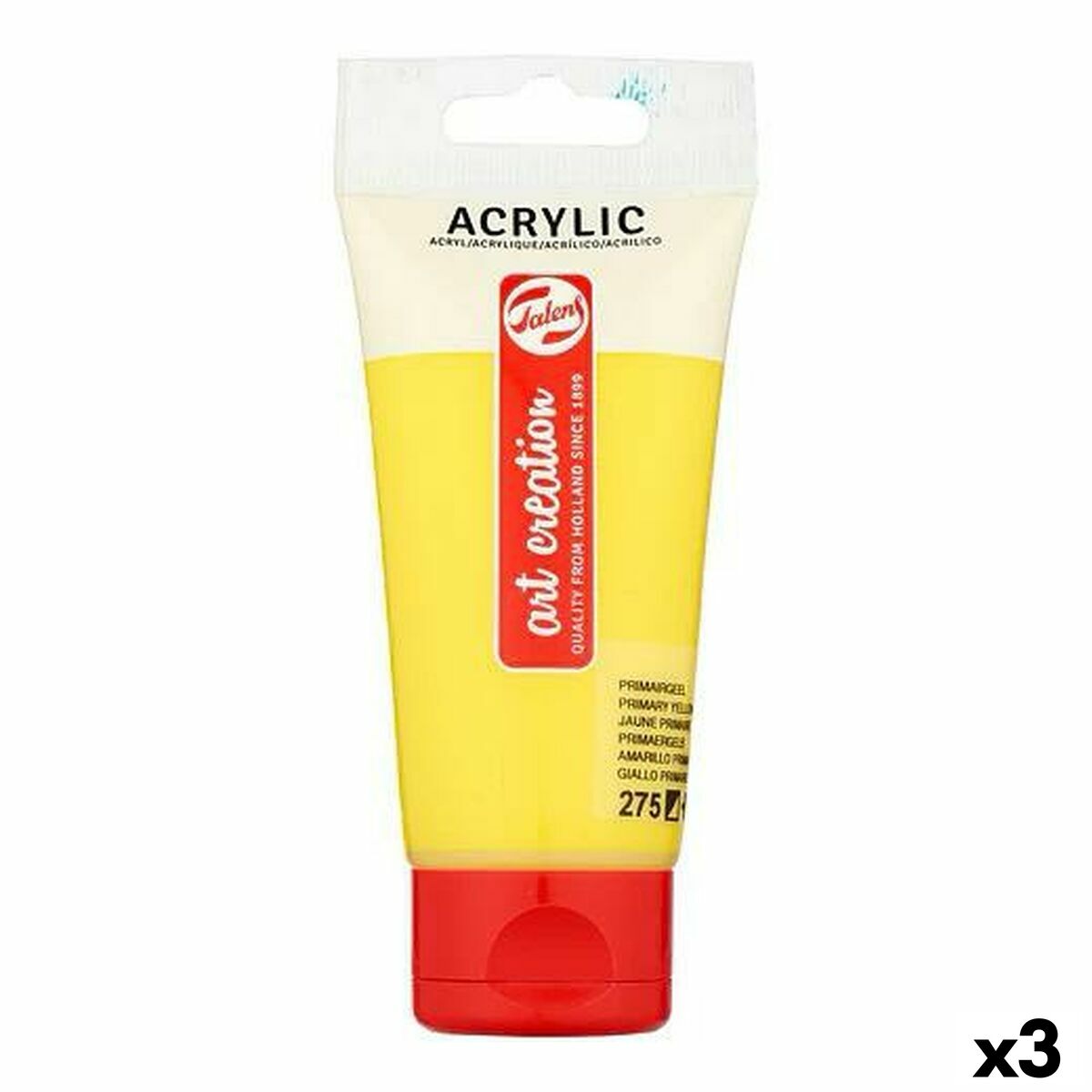 Tinta acrílica Talens Art Creation Amarelo 75 ml (3 Unidades)