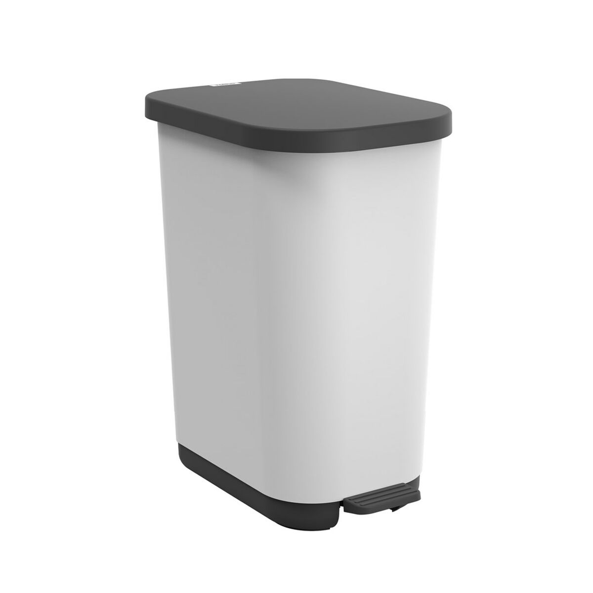 Caixote do Lixo com Pedal Rotho Ribo White Branco Plástico 35 L