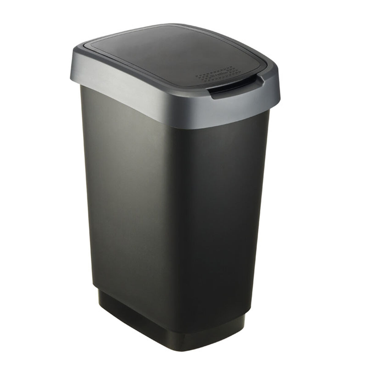 Caixote de Lixo para Reciclagem Rotho Twist Silver Prateado Plástico 25 L