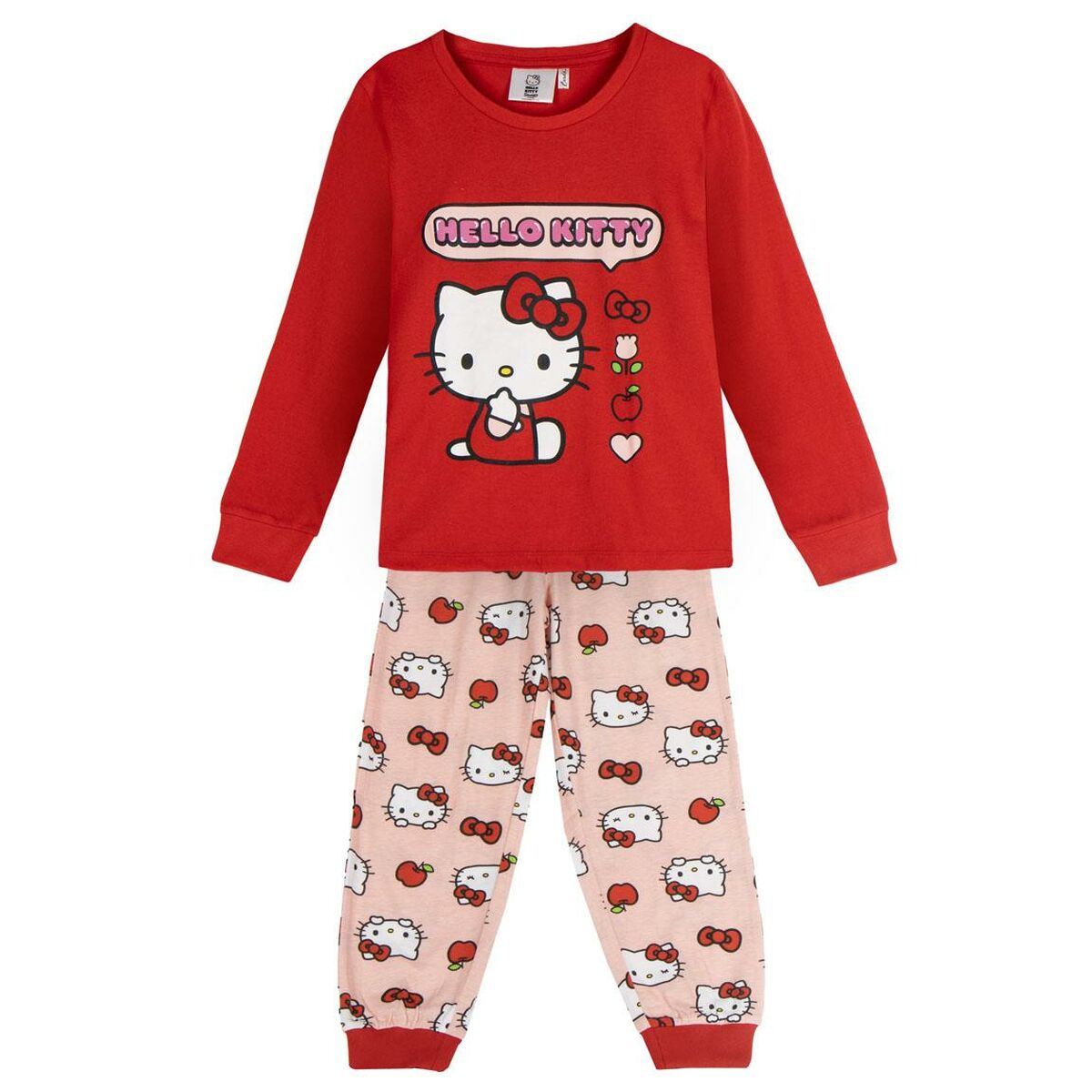 Pijama Infantil Hello Kitty Vermelho