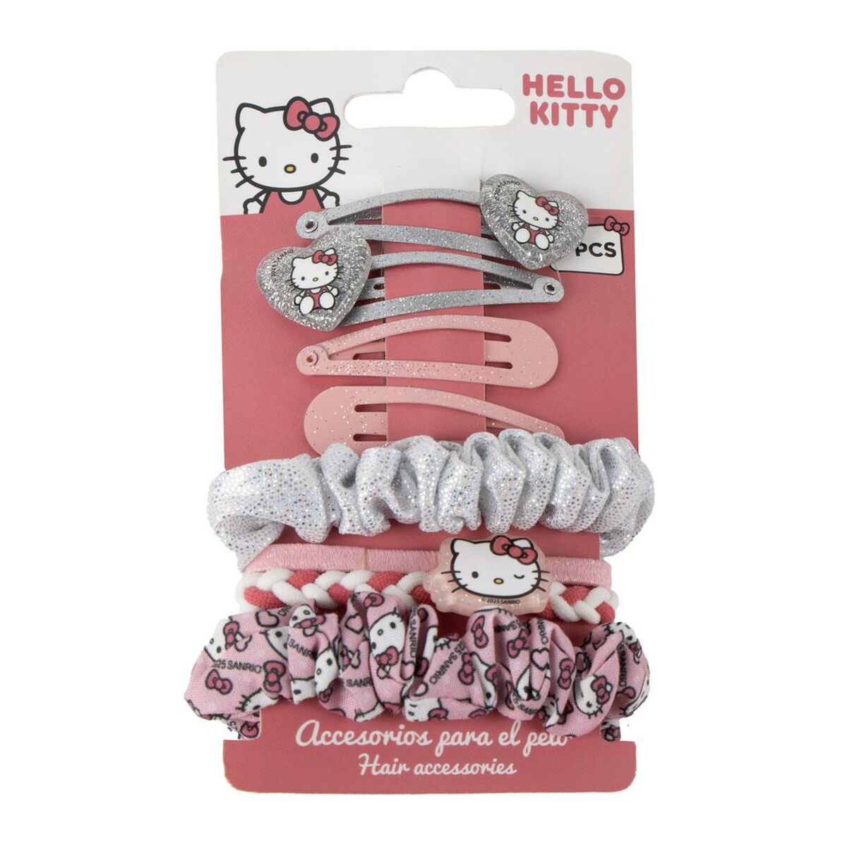 Acessórios para o Cabelo Hello Kitty 8 Peças