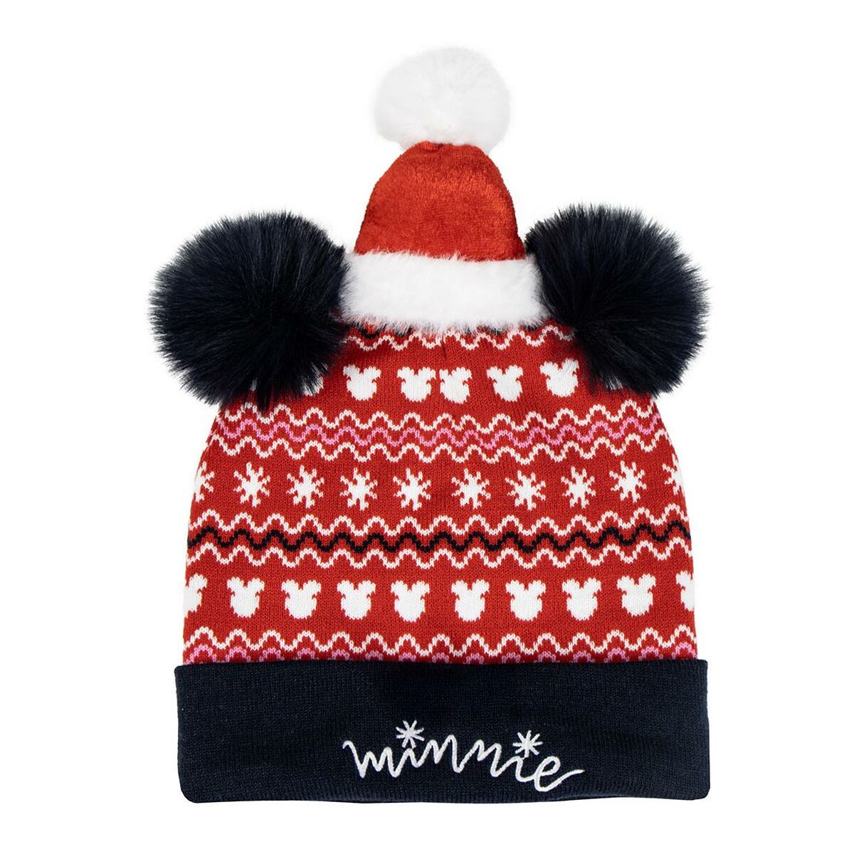 Gorro Infantil Minnie Mouse Vermelho