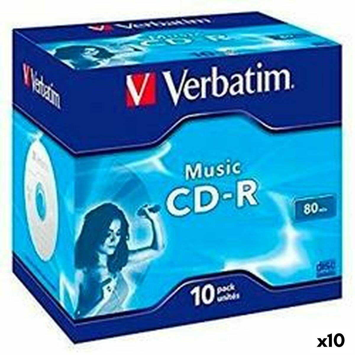 CD-R Verbatim MUSIC 80' 16x 10 Peças (10 Unidades)