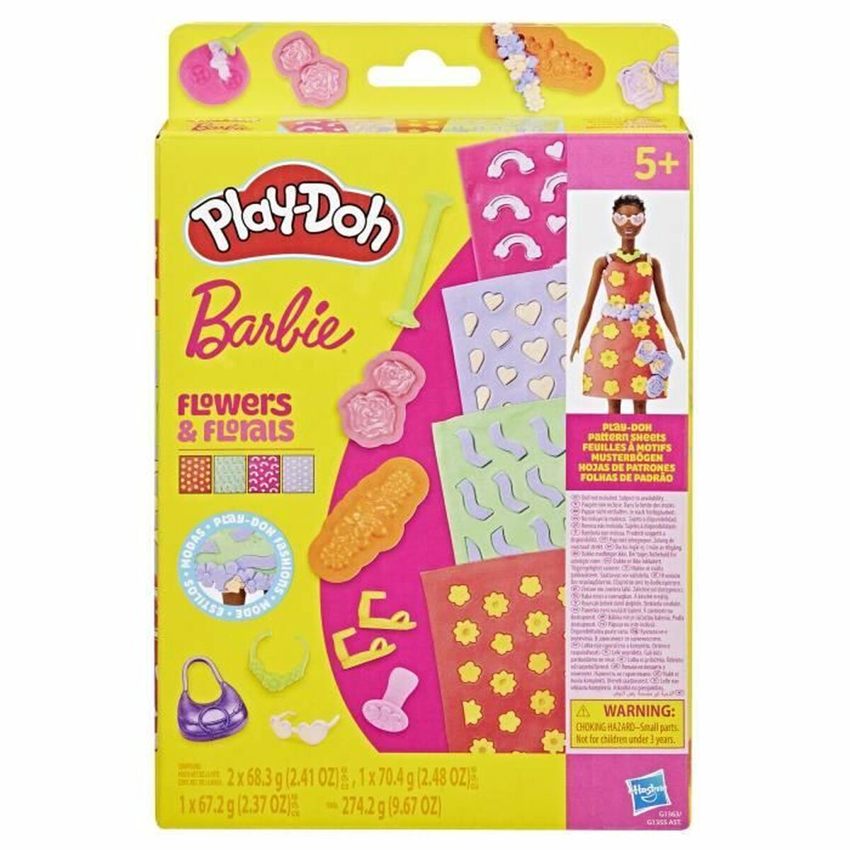 Jogo de Plasticina Play-Doh Barbie FLowers & Florals Multicolor