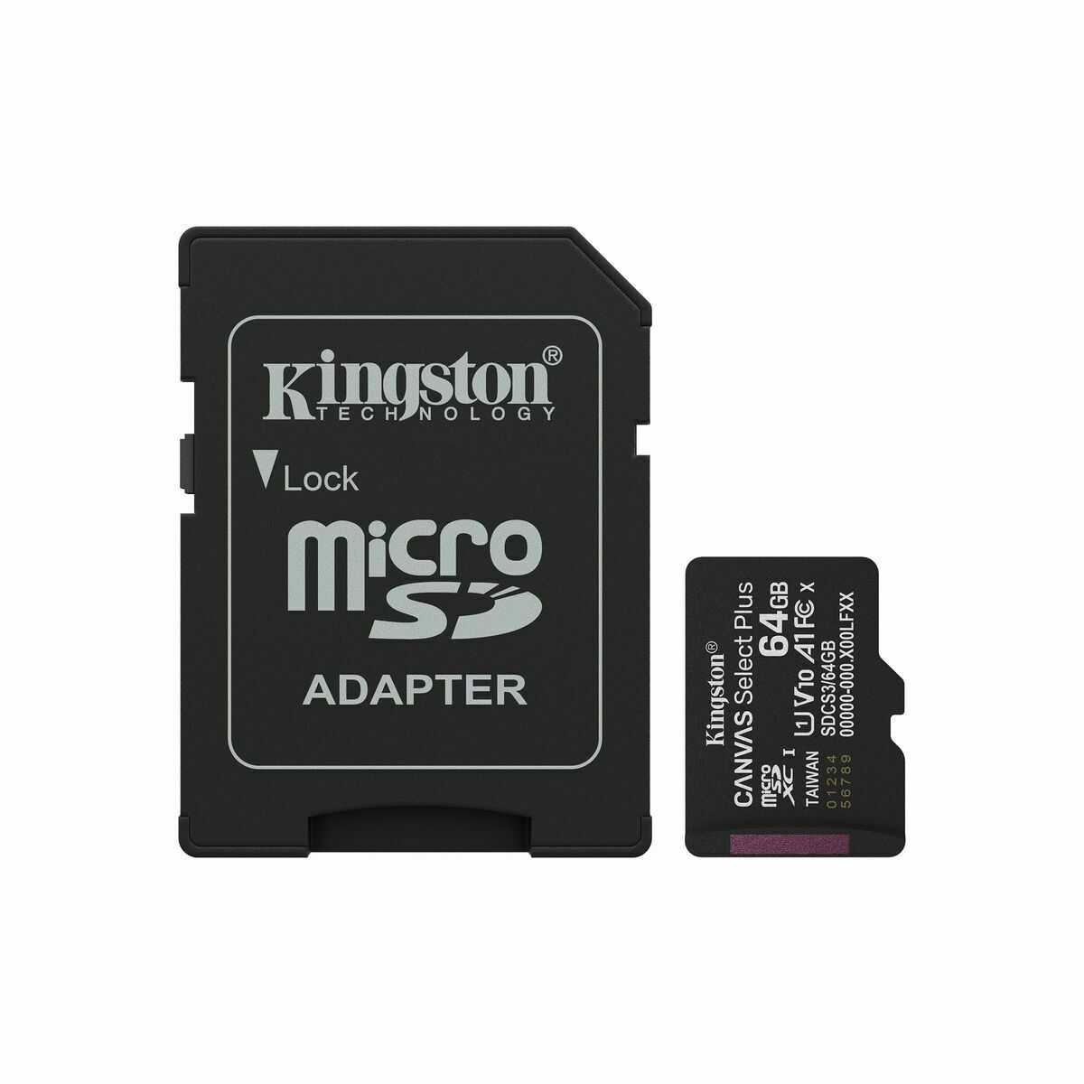 Cartão de Memória Micro SD com Adaptador Kingston CANVAS Select Plus 64
