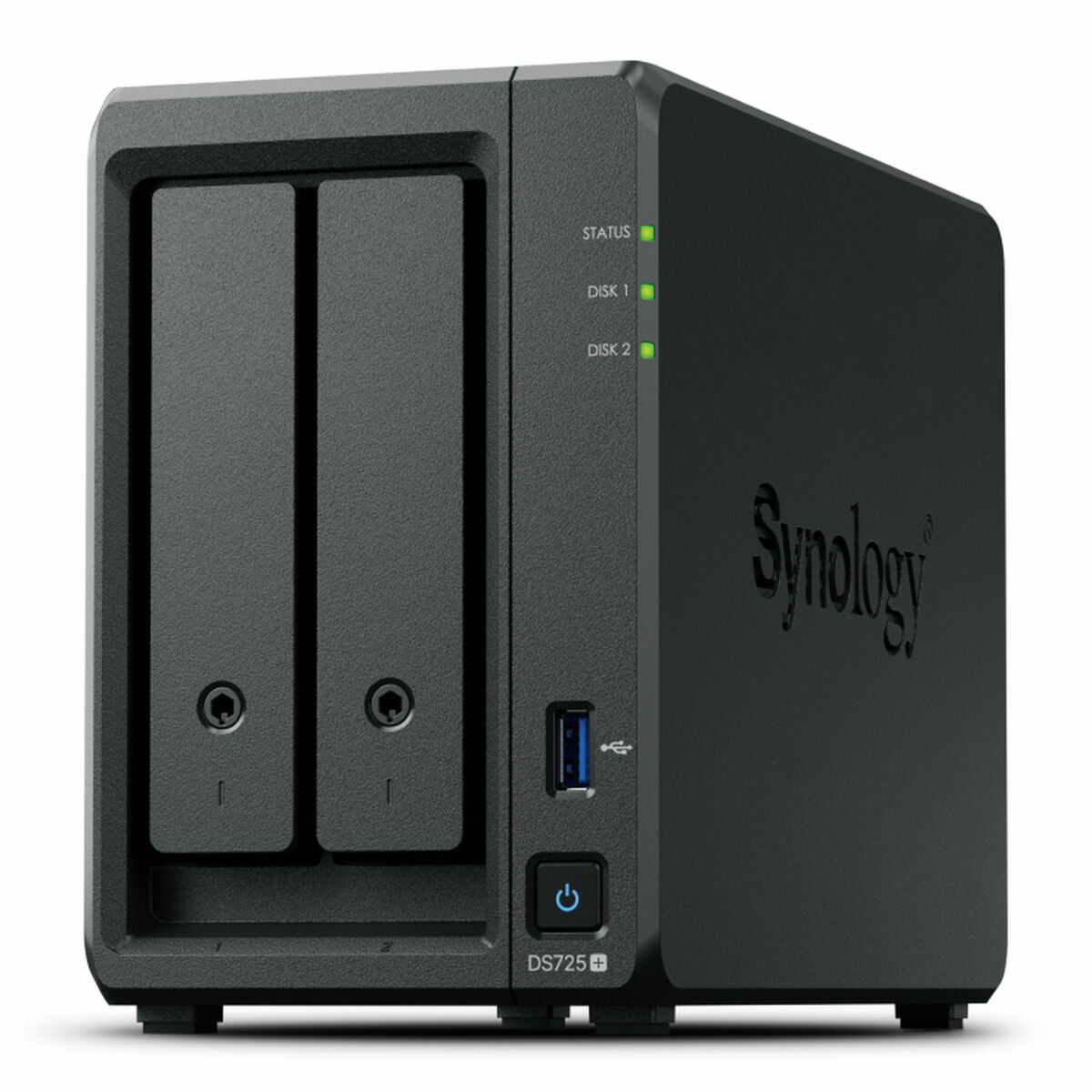 Armazenamanto em Rede NAS Synology DS725+ Preto AMD Ryzen R1600