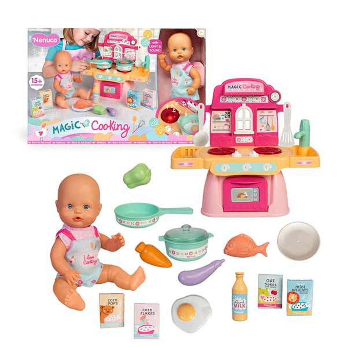 Boneca bebé Famosa Magic Cooking 30 cm