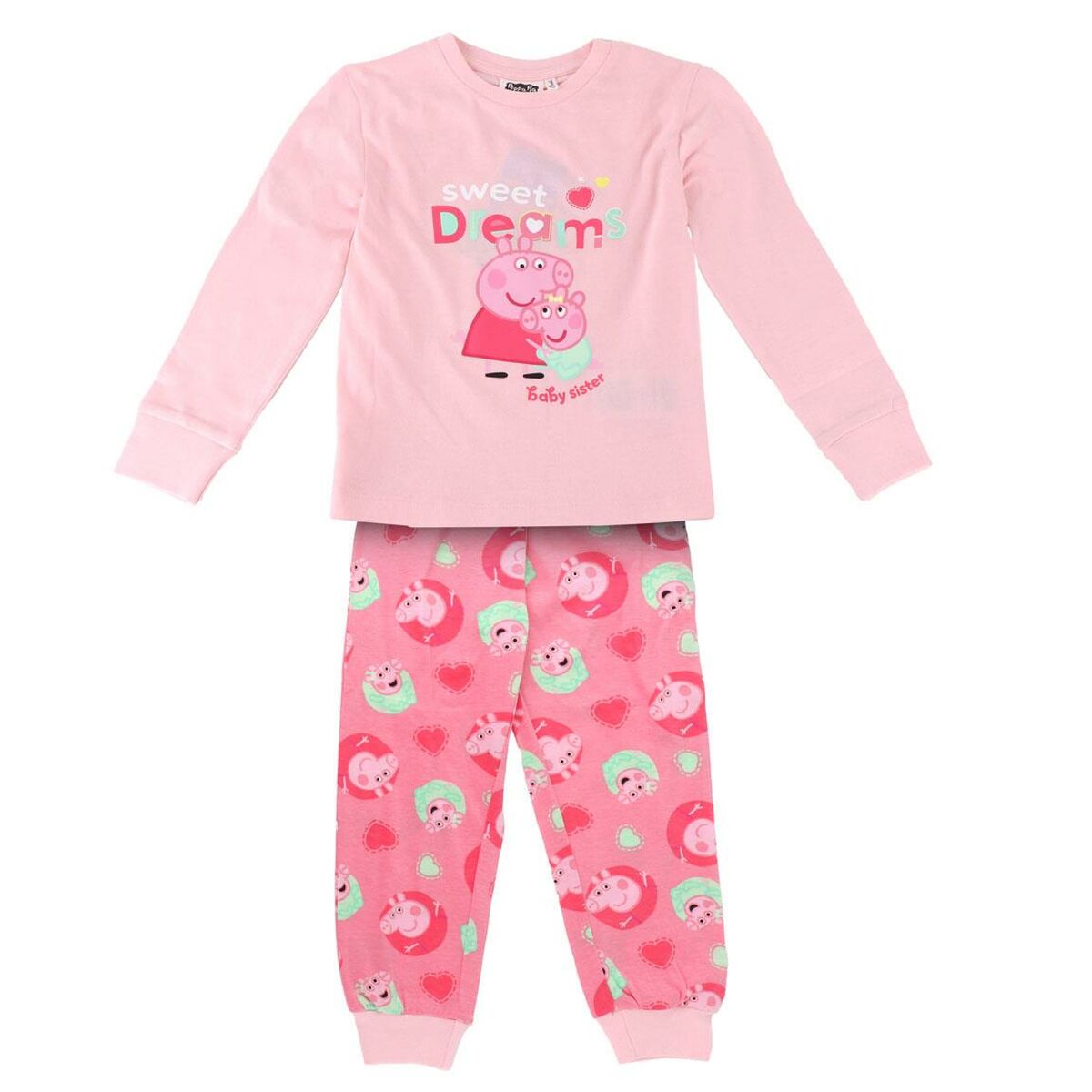 Pijama Infantil Peppa Pig Cor de Rosa