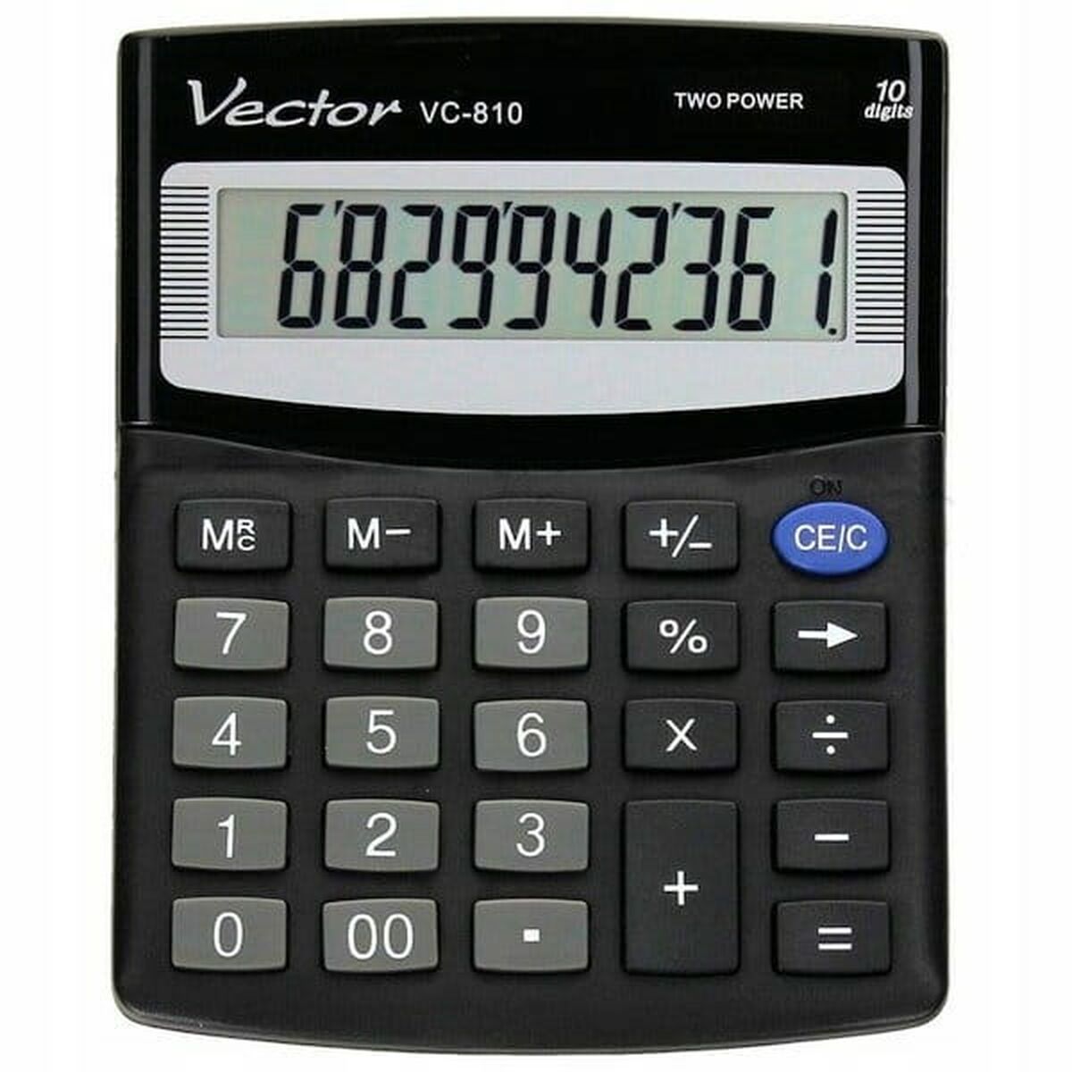 Calculadora Vector VC-810 Preto Plástico