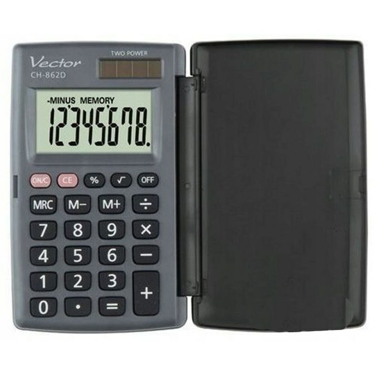 Calculadora Vector KAV CH-862D Cinzento Plástico