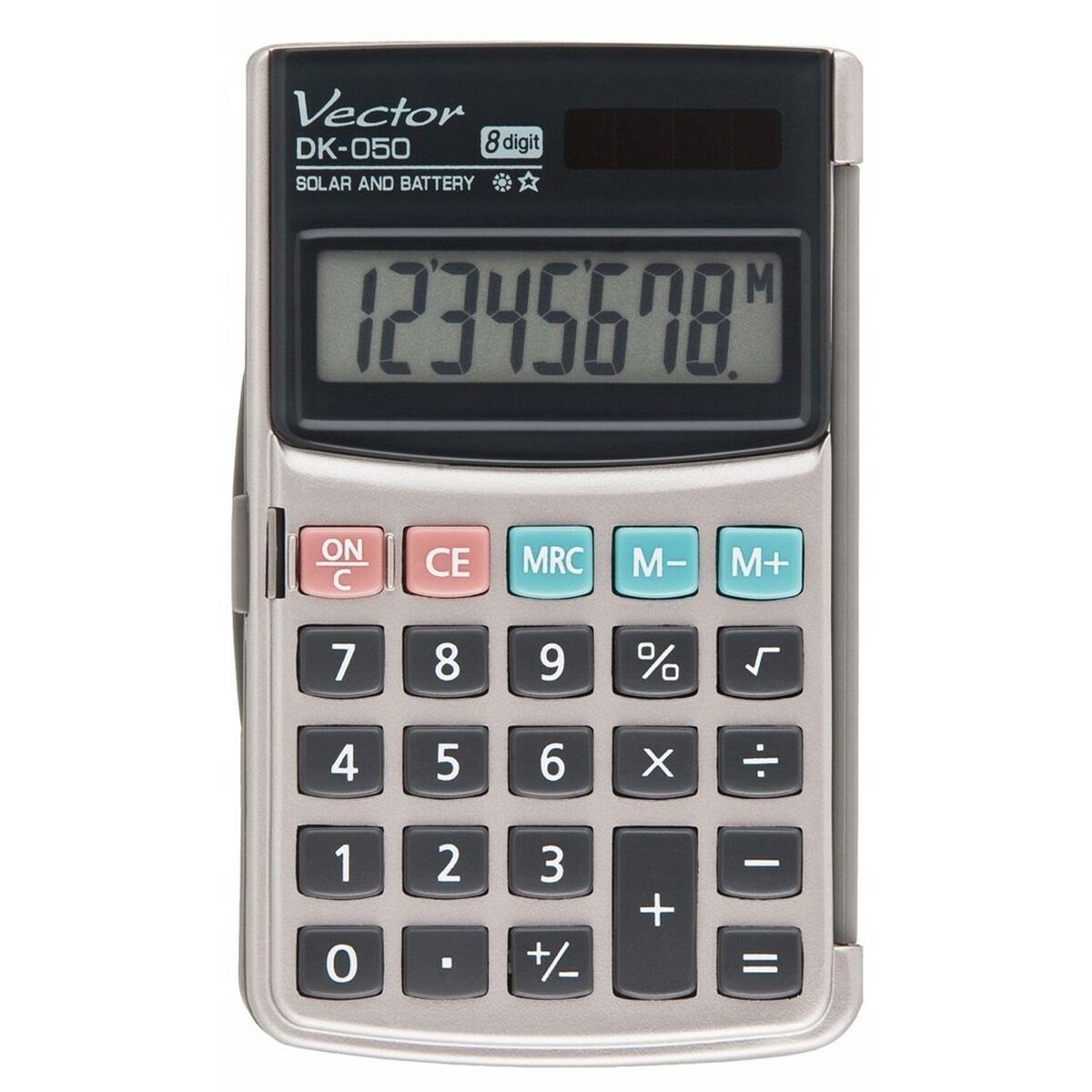 Calculadora Vector DK-050 Cinzento Plástico