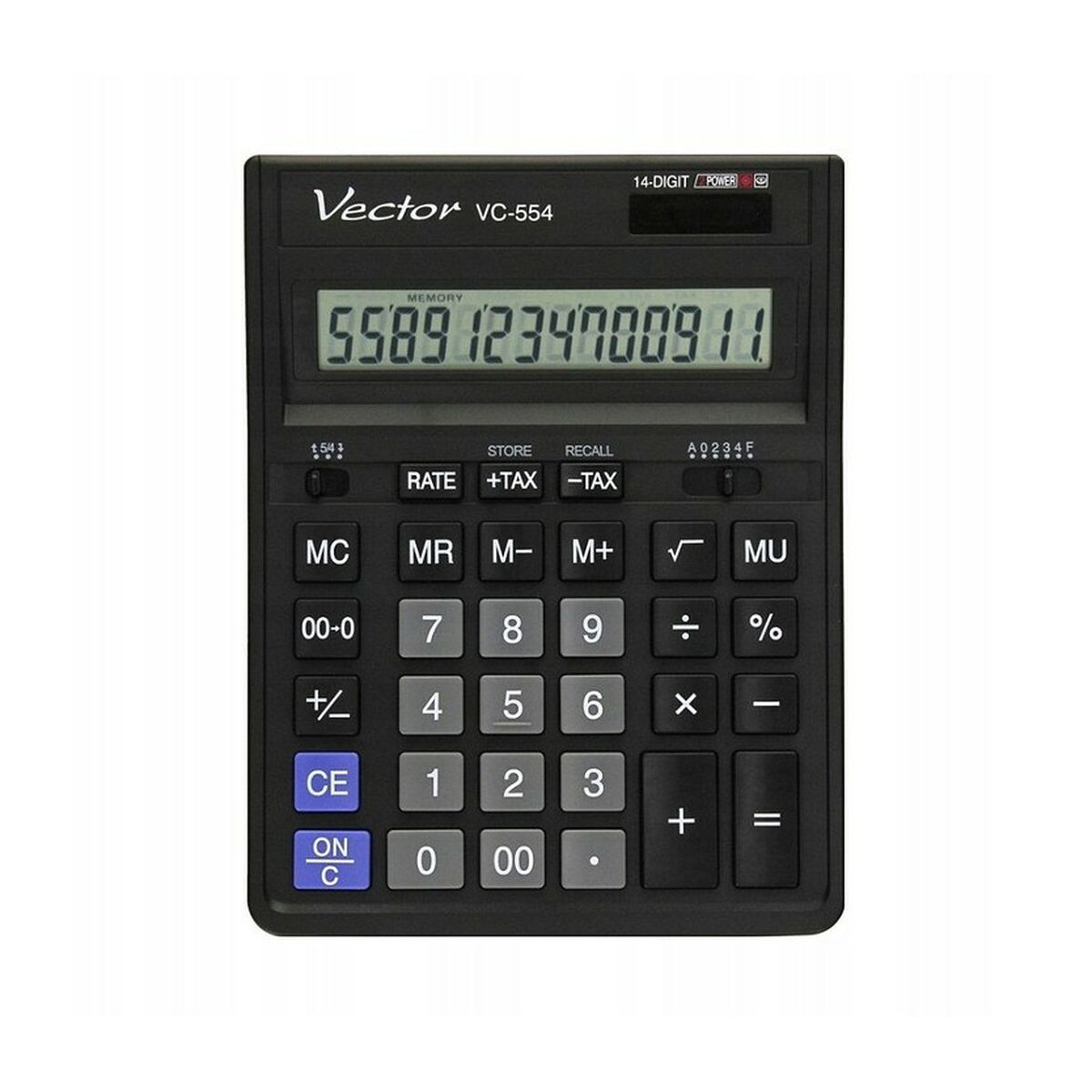 Calculadora Vector KAV VC-554x Preto Plástico 15,3 x 3,5 x 19,9 cm